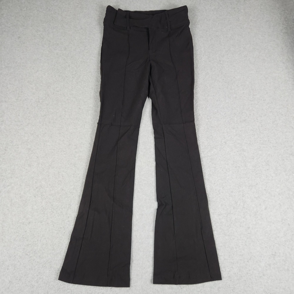 No Boundaries Flare Pants Women S Black Front Seam High Rise Stretch Slim Fit‎